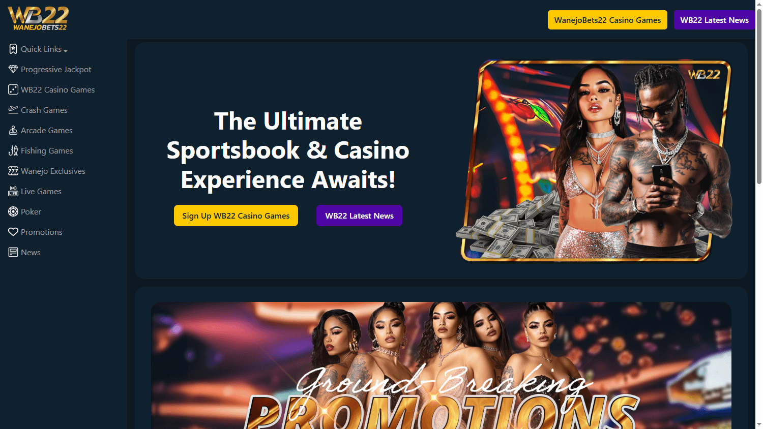 Wanejo Bets Casino Desktop screenshot
